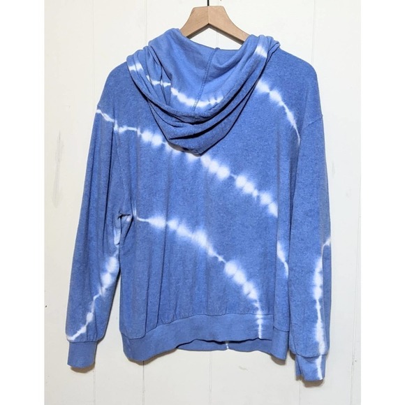 Wild Fable S Blue White Tie Dye French Terry Hoodie Hooded Sweatshirt Pocket - Picture 2 of 5